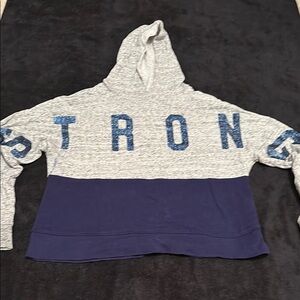 Justice Gray and Blue Hoodie Sweater